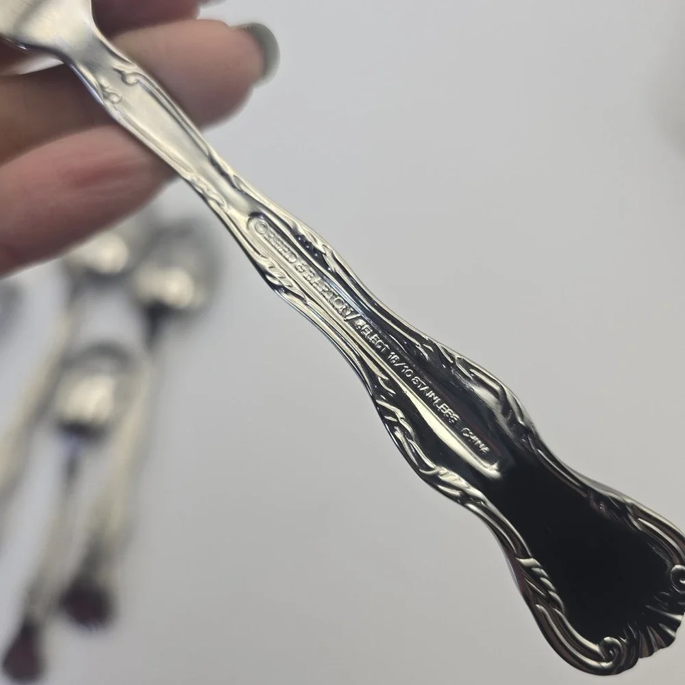 Reed & Barton Victoria Stainless Flatware Serving Pieces Ladle Butter Knife‎ Set
